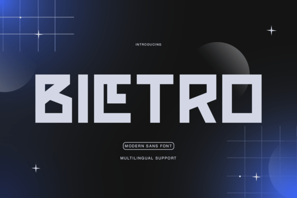 Bietro: A Futuristic Modular Display Font for Editors