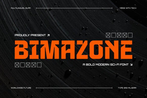 Bimazone: A Bold Sci-Fi Display Font for Modern Web Design