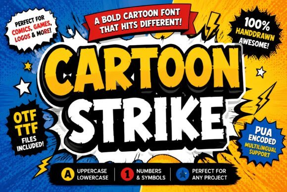Cartoon Strike: A Bold Display Font for Web Design