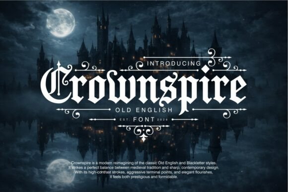 Crownspire: The Modern Blackletter Font for Bold Campaigns