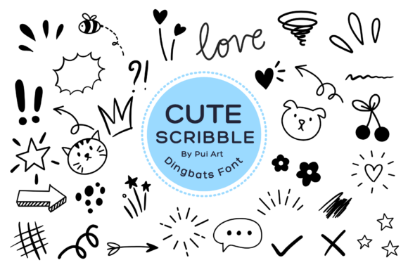 Cute Scribble Doodle Font for Viral Social Content