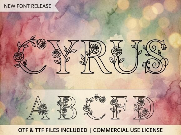 Cyrus Typeface for Elegant Brand Identity