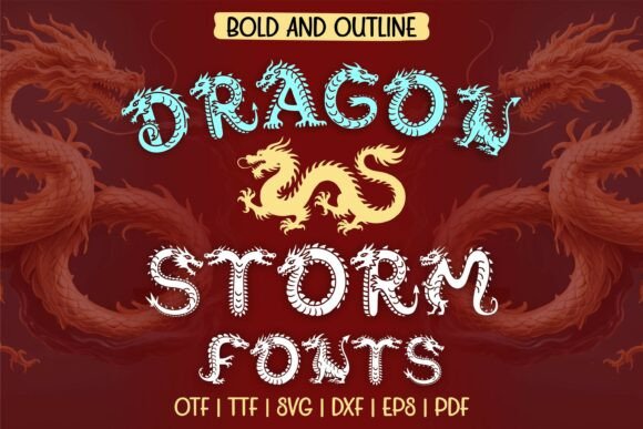 Dragon Storm: A Bold Fantasy Font for Branding