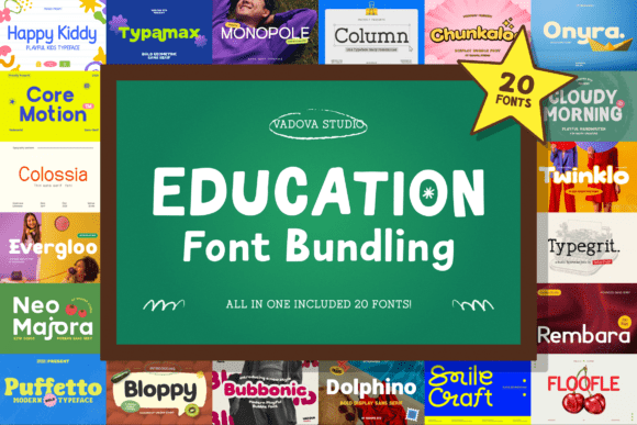 Education Bundle Typeface for Clear Campaigns