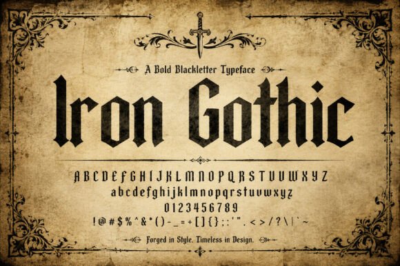 Iron Gothic Typeface for Bold Editorial Design