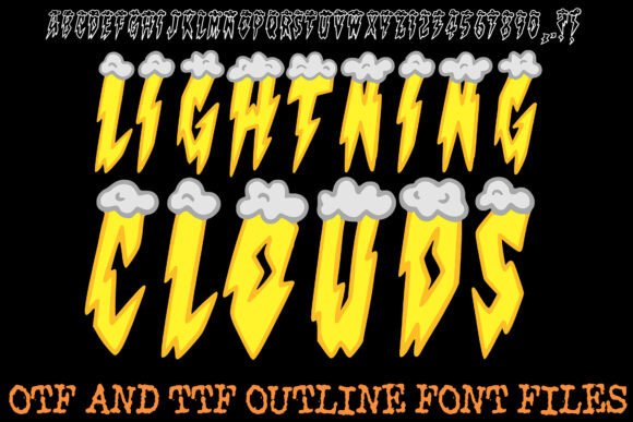 Lightning Clouds: A Bold Display Font for Makers