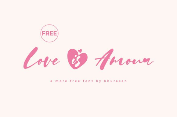 Love is Amour Font for Romantic Web Design
