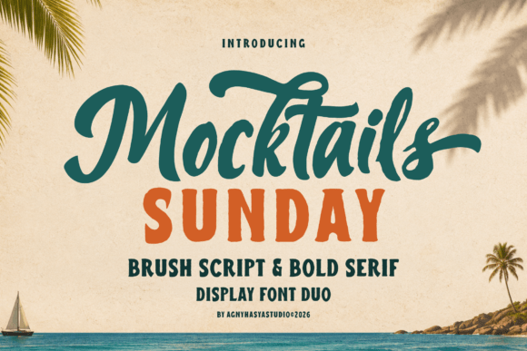 Mocktails Sunday Font Review for Coastal Branding