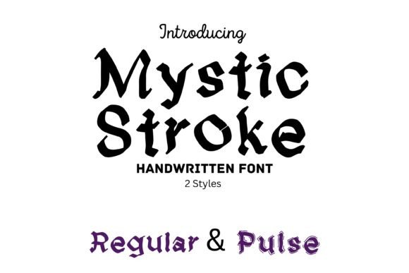 Mystic Stroke: A Bold Gothic Script Font for Makers