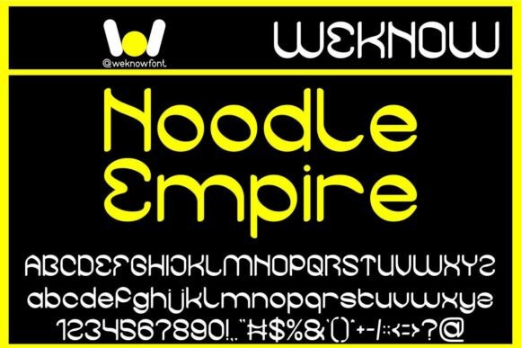 Noodle Empire Typeface for Modern Branding