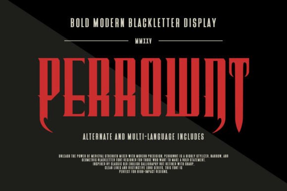 Perrownt: A Modern Blackletter Font for Bold Branding