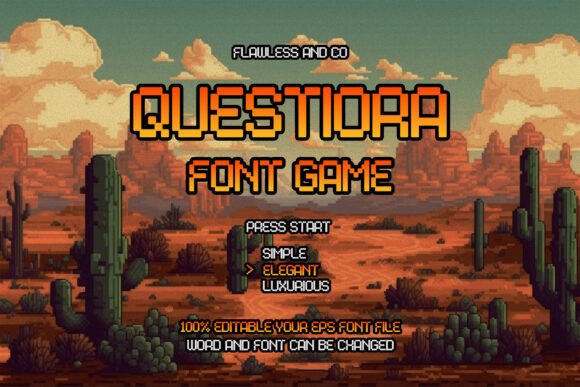 Questiora: A Bold Game Font for Makers