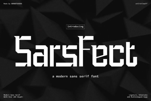 Sars Fect: A Futuristic Sans Serif Font for Makers