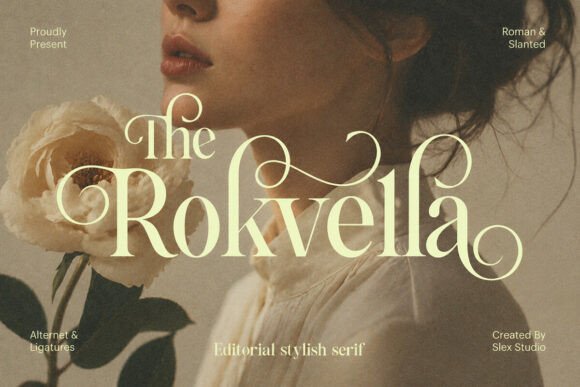 The Rokvella: Elegant Serif Font for Crafters