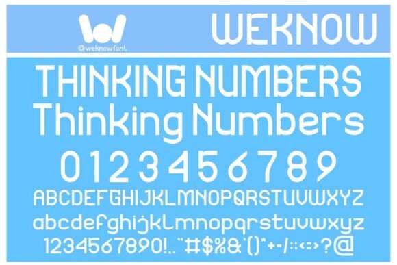 Thinking Numbers Typeface for Modern Digital Campaigns